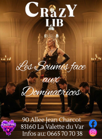 Lire la suite à propos de l’article Soiree &lsquo;SOUMIS ET DOMINATRICES&rsquo; (Mer. 22.04)